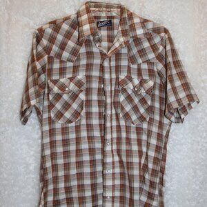 Levi's plaid regular fit western shirt size medium